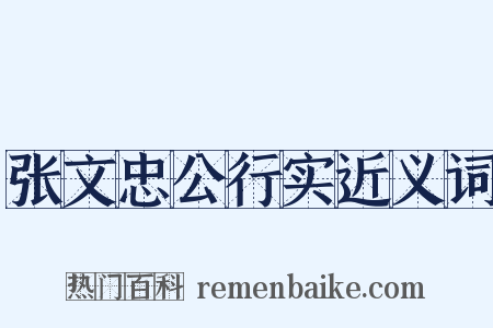 张文忠公行实近义词是什么意思的图片